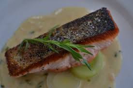 Crispy Salmon With Leeks And Beurre Blanc Sauce Salmon Recipes Leeks Dinner Recipes