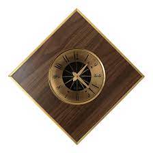 Get 5% in rewards with club o! Mid Century Modern Seth Thomas Floating Diamond Wall Clock Chairish