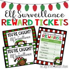 Elf On The Shelf Surveillance Reward Tickets