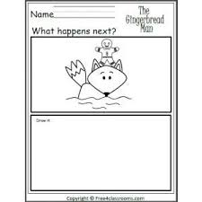Draw What Happened Next Christmas Math Worksheets Gingerbread Man Drawing Gingerbread Man