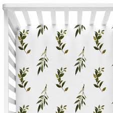 Crib Sheet Olive Leaf Caden Lane