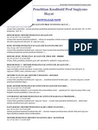 Jual metode penelitian kuantitatif kualitatif dan r d prof dr sugiyono kota bandung bursa buku bandung tokopedia. Resume Buku Penelitian Kualitatif Prof Sugiyono Hayat