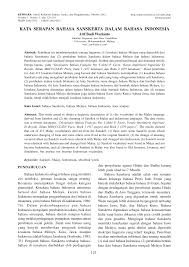 Unsur bahasa asing dalam bahasa melayu. Https Media Neliti Com Media Publications 264677 Kata Serapan Bahasa Sanskerta Dalam Baha 7e091676 Pdf