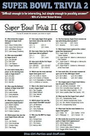 Many were content with the life they lived and items they had, while others were attempting to construct boats to. Super Bowl Trivia Questions Last Updated Jan 13 2020