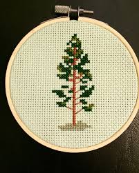 Pine Tree Cross Stitch Cross Stitch Tree Simple Cross Stitch Cross Stitch Designs