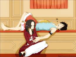 Dia pertama kali di akhir arc thriller bark ketika membandingkan keindahan legendaris. Monkey D Luffy Boa Hancock Facebook