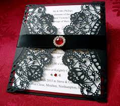 Gothic Wedding Invitation In Black And Red Www Quillsweddingstation Halloween Wedding Invitations Diy Halloween Wedding Invitations Gothic Wedding Invitations