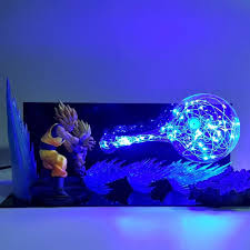 Figurine Lampe Gohan Et Goku Kamehameha Pere Fils