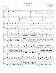 Inception Time Hans Zimmer Sheet Music For Piano Solo Musescore Com