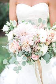 Roses, carnations, hydrangeas, peonies, greenery, orhids, lilies 500 Blush Pink Wedding Flowers Ideas Wedding Flowers Pink Wedding Wedding Bouquets