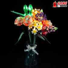 * all the flowers with different shapes and vibrant colors. Lego Flower Bouquet 10280 Light Kit