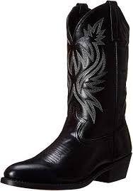 Black And White Cowboy Boots Amazon Com Laredo Mens Black Leather London 12in Sueded Outsole R Toe Cowboy Boots 9 5 Ew Western Boots Western Boots Womens Cowgirl Boots