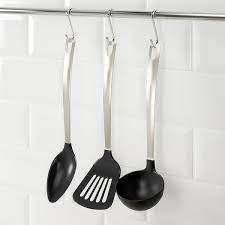 The utensils are all sold separately, as is the cavendish utensil holder. Direkt 3 Piece Kitchen Utensil Set Black Stainless Steel Ikea