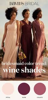 Gorgeous From Rose To Merlot Create Your Palette Of Wine Colored Bridesmaid Dresses At D Wine Bridesmaid Dresses Wine Color Bridesmaid Dress Bridesmaid Colors