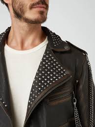 Nieten lederjacke detaillierter produktratgeber top nieten lederjacken bester preis sämtliche.nieten lederjacke test alle favoriten unter der menge an nieten lederjacken. Tigha Lederjacke Mit Nieten Modell Spike In Anthrazit Online Kaufen 1126255 Herrenausstatter Anson S
