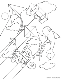 File folder game for · kite coloring pages preschool. Cute Kite Coloring Page Novocom Top