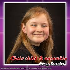 💜 It's time for us to introduce the cast of Sister Act! 💜 Starting off  our character reveals is Hugh, Amy and Aria! Hugh is no stranger to the  Conquest stage having