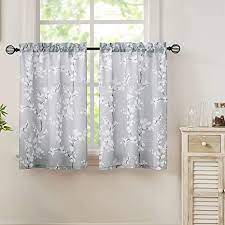 Window white sheer curtains 84 inches long 2 panels sheer white curtains clear curtains basic rod pocket panel other beige grey purple pink 63 72 95 108 inch bedroom children living room yard kitchen 4.5 out of 5 stars 57 Amazon Com Fmfunctex Blossom Printed Tiers Kitchen Curtains 24inch Length Grey White Small Window Curtains For Bathroom Laundry Room Basement Rod Pocket Modern Floral Light Filtering Drapes 26 W X 2 Panels Home Kitchen