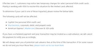 Plastiq Changes To Visa Personal Cards Some Cards Coding