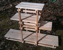 Pagoda Bonsai Plant Stand Handcrafted Cypress No 3 Carolina Adirondack Furniture Co Bonsai Tree Bonsai Plants Plant Stands Outdoor