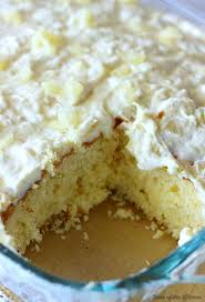Crushed pineapple, yellow cake mix, cool whip, sprinkles. Pineapple Sunshine Cake Belle Of The Kitchen
