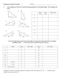 Found worksheet you are looking for? Pythagorean Triples Worksheet I