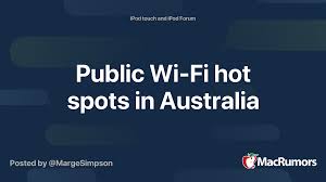 Public Wi-Fi hot spots in Australia