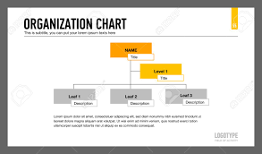 editable template of presentation slide representing organization