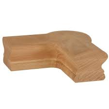 Stair Parts Unfinished White Oak 90 Degree Quarter Turn With Cap Handrail Fitting 7521w 000 Si00l Handrail Fittings Stair Parts Red Oak