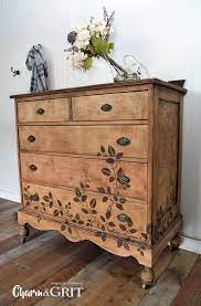 So the only other question i have is, for example, are you putting on poly or varnish between putting on the two different stains to avoid it running, or are you simply letting the first. Sold For The Natural Wood Lover S Soul A Two Tone Stained Combo To Celebrate The Natural Vintage Dressers Painted Furniture Designs Refurbished Furniture