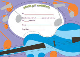 Birthday Gift Certificate Template Free Printable Free Music Lessons Gift Certificate Template Printable Gift Certificate Gift Certificate Template Free Gift Certificate Template