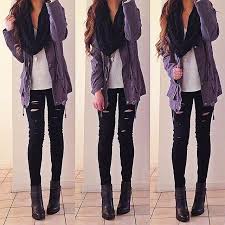 Rinasenorita S Photo I Got Your Ripped Skinny Jeans Lying On The Floor Stellyclothing Stelly Love This Cold Weather Outfit Inspiration In 2019 R