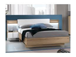 Comodini integrati nella struttura del letto. Letto Conscience 160 X 200 Cm 2 Comodini Led Bianco E Grigio