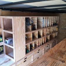 Looks Like Wallace Is Making Great Progress On His Work Trailer Modeled After Work Trailer Trailer Shelving Trailer Organization