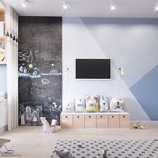 Caranya mudah, kamu cukup mengecat tembok rumahmu dengan sikat secara vertikal. 14 Idea Corak Geometri Lawa Untuk Feature Wall Rumah Boleh Cat Sendiri Jer Ilham Dekorasi