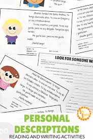 Are You Looking For Ways To Practice Personal Descriptions In Your Spanish 1 Classes These R Language Learning Activities Spanish Classroom Elementary Spanish