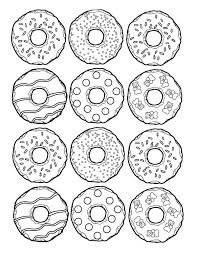 Susses essen farben in 2020 ananaszeichnung kinder zeichnen lustige malvorlagen. Ausmalbilder Donut Drucke Kostenlos Im A4 Format