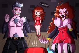 Girlfriend FNF Daddy Dearest exposed breasts milf