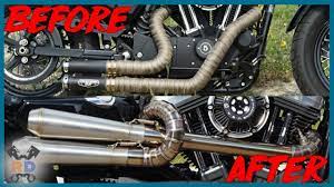 How To Vht Ceramic Spray Painting Exhaust Pipes Harley Sportster 48 Youtube