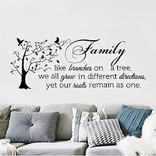Kitchen wall decal, wall quotes vinyl decal, food is love made visible, kitchen decor, pantry decor, dining room wall art belvederedesigns 5 out of 5 stars (2,601) Amazon Com Decalmile Family Wall Decal Quotes Family Like Branches On A Tree Sayings Words Wall Stickers Living Room Dining Room Home Decor Finished Size 46 W X 18 H Kitchen Dining