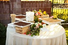 Smores Table At Wedding Smores At A Wedding Dessert Bar Buffet Inspiration Dessert Bar Wedding Kids Dessert Table S Mores Bar