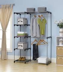 Closet Organizer Storage Rack Portable Clothes Hanger Home Garment Shelf Rod G68 Portable Clothes Rack Hanging Clothes Racks Clothes Hanger Rack