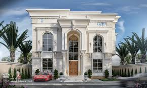 Beautiful villa design has a very bright and festive look. Villa Uae1 Village House Design Classic House Design Classic Villa