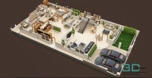 They can be comprehensive, like a house blueprint, showing all interior and exterior space, or granular the purpose of a floor plan is to give a representation of how a space is set up in terms of fixtures, dimensions and spatial relationships. 3d Floor Plan 3dmili 2020 Download 3d Model Free 3d Models 3d Model Download