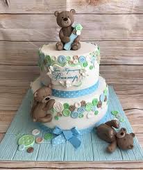 Frost the cupcakes so they cover the hole completely. Baby Boy Christening Teddy Bear Cake Christeningcake Girl Cakes Cake Christening Cake