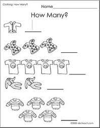 worksheet clothing how many preschool primary abcteach clothes kindergarten worksheets themes 