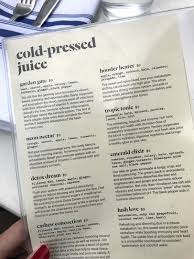 Garden Table On Mass Ave Indianapolis Juice Menu Juice Menu Cold Pressed Juice Pressed Juice
