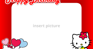 Free Printable Hello Kitty Picture Frame Download Free Printable Hello Kitty Png Frame Hello Kitty Happy Birthday Hello Kitty Items Hello Kitty Birthday