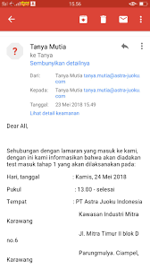 Pt showa indonesia komponen automotive untuk pasar lokal dan ekspor seperti honda, mitsubishi, suzuki, kawasaki, toyota, daihatsu, yamaha, dan sebagainya. Mufri Random Email Undangan Pisikotes Pt Astra Juoku Indoneisa Kim
