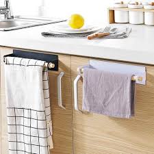 Simplehuman tension arm stainless steel paper towel holder 4. Punch Free Wall Hanging Towel Bar Wrought Iron Towel Rack Kitchen Towel Rack Kitchen Rags Cling Film Paper Small Debris Storage Towel Racks Aliexpress